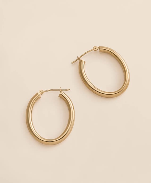 14k Gold Small Hoop Earrings