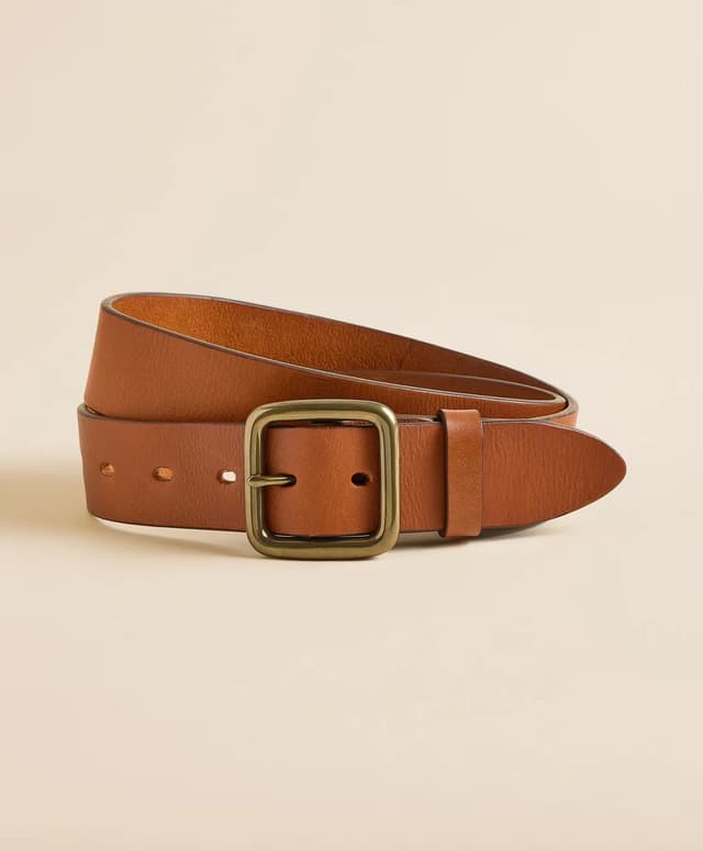 Leather Square Buckle Belt