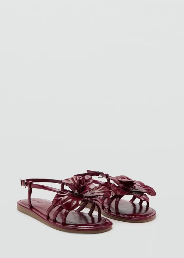 Raised flower sandal