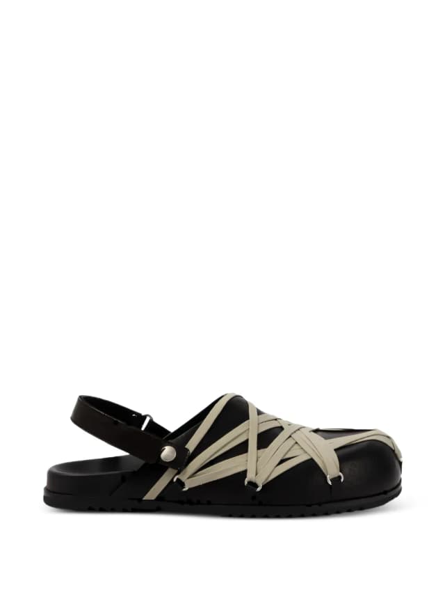 Black Temple Megalace Mule Granola Loafers