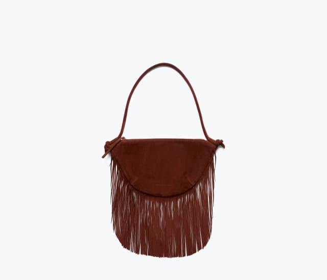 ERIKA CRESCENT FRINGE BAG