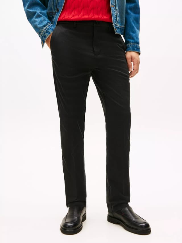 Brushed Houndstooth Slim Pant