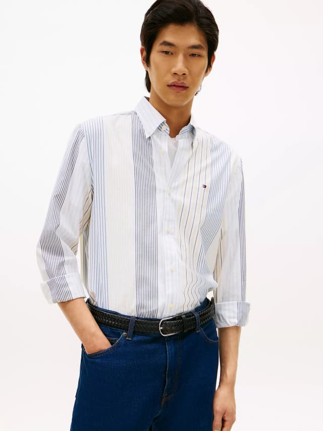 Regular Fit Mix Stripe All-Day Shirt