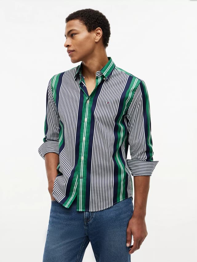 Regular Fit Retro Stripe All-Day Shirt