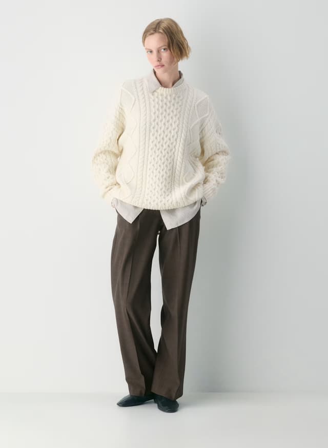 Heritage Knit Merino Wool Crew Sweater