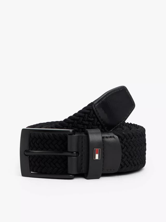 Square Buckle Woven Elastic Belt