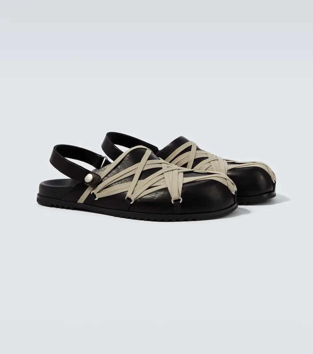  Megalace leather mules