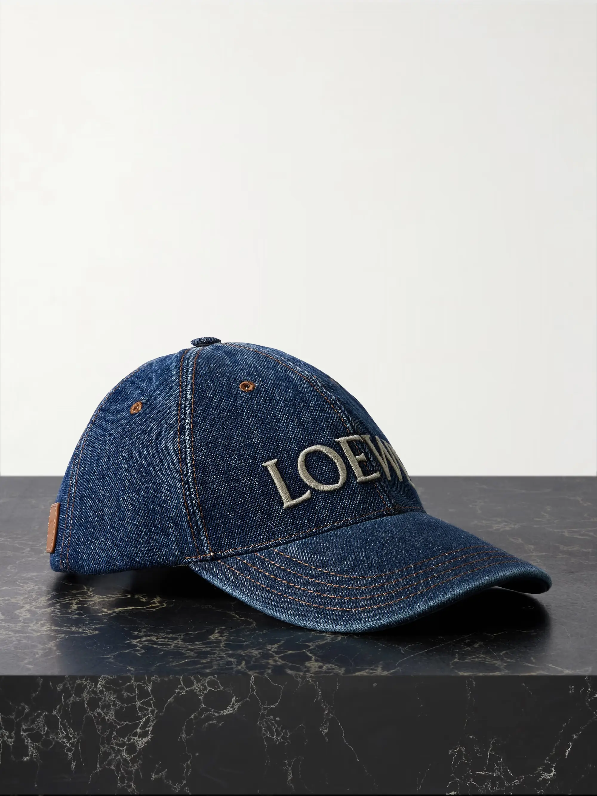 Paula's Ibiza embroidered denim baseball cap