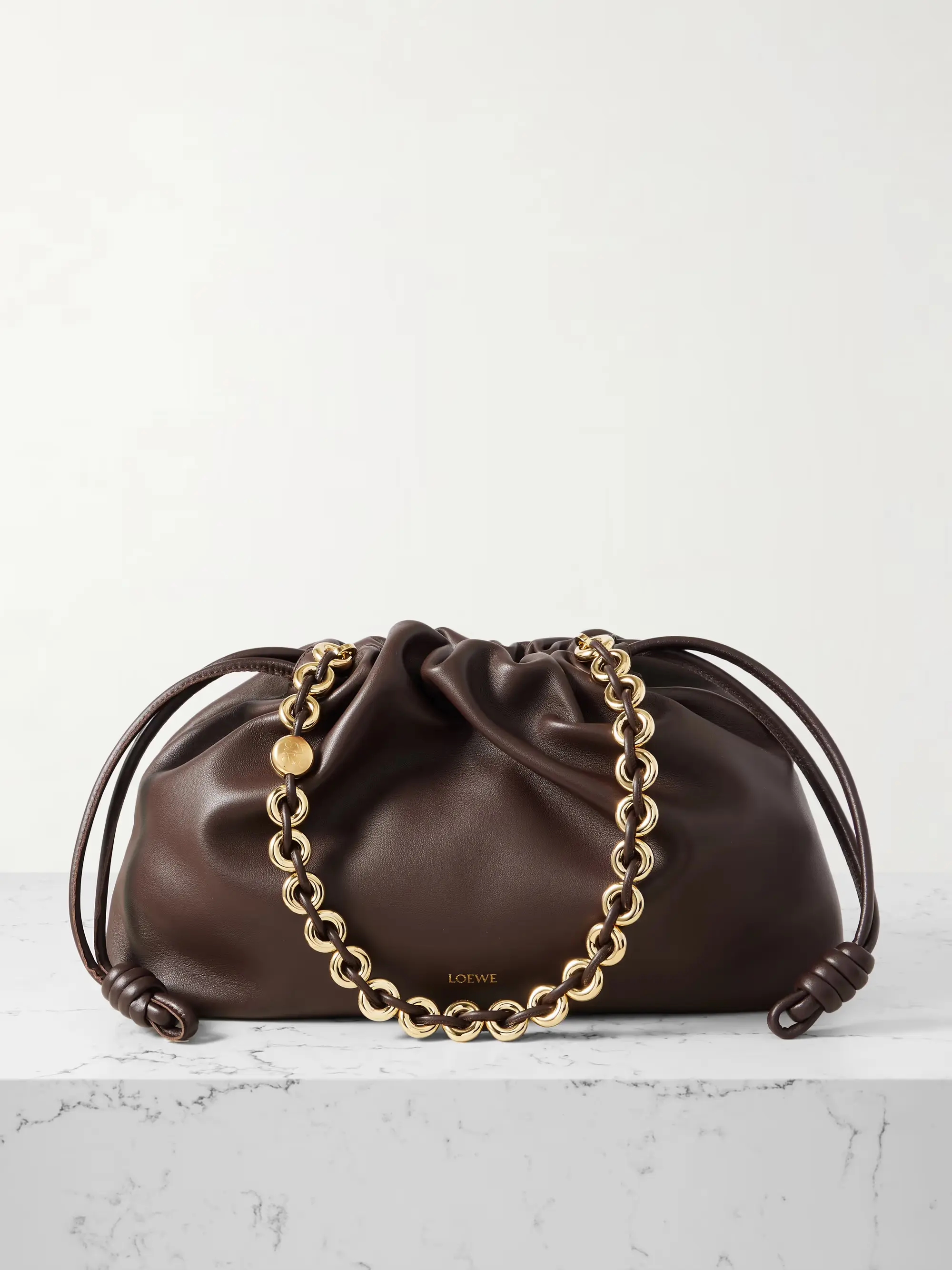 Flamenco large leather shoulder bag