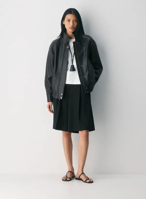 Rae Bomber Jacket - Leather