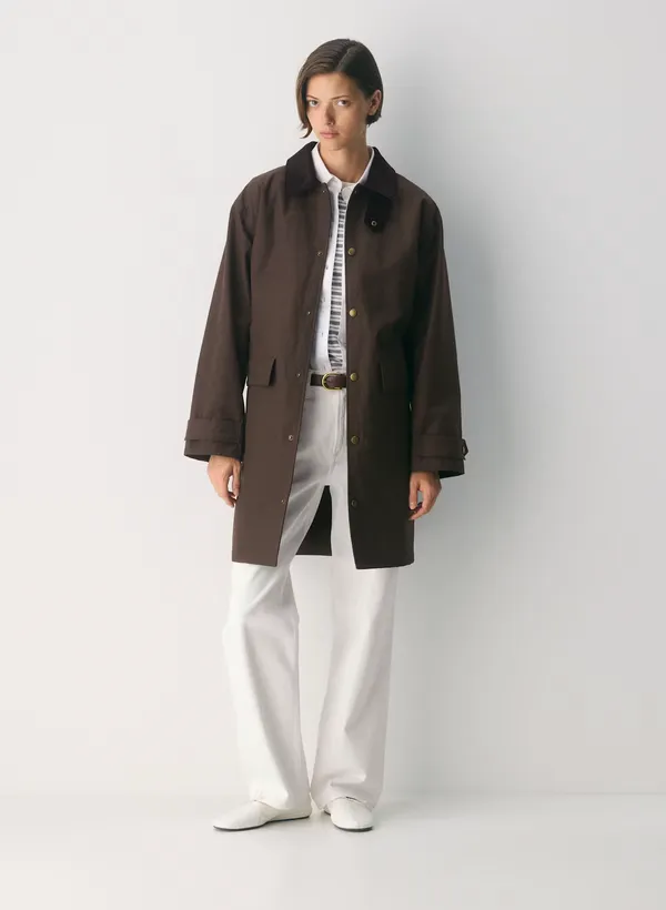 Soundwave Waxed Trench Coat