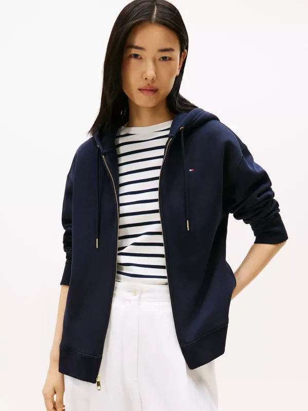 Relaxed Fit Zip Hoodie