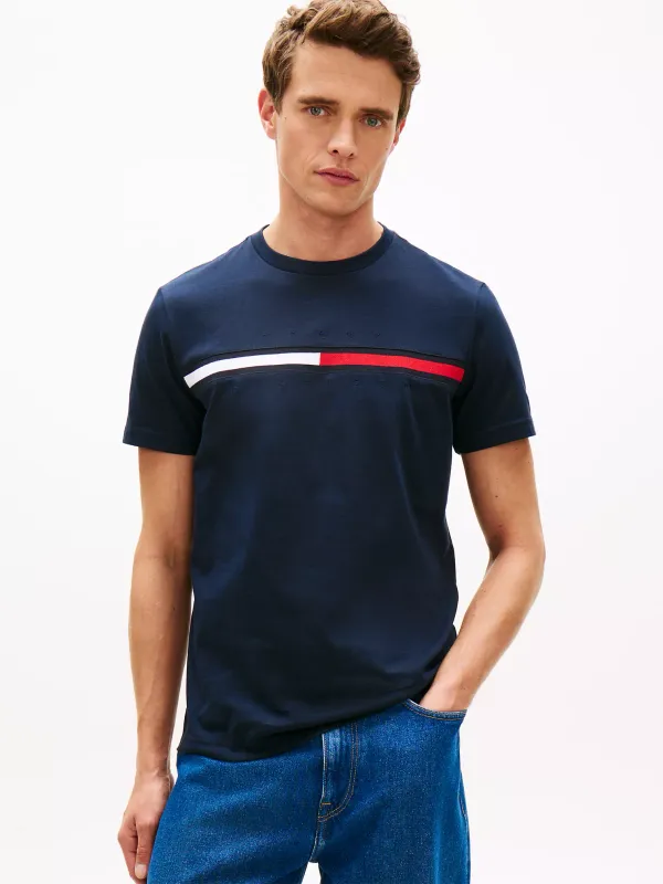 Embroidered Flag Logo T-Shirt